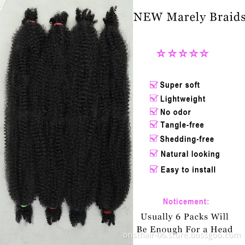 Onst Afro Marley Hair Springy Afro Twist extension spring afro twist braid Box Brainding Hair Crochet Hair